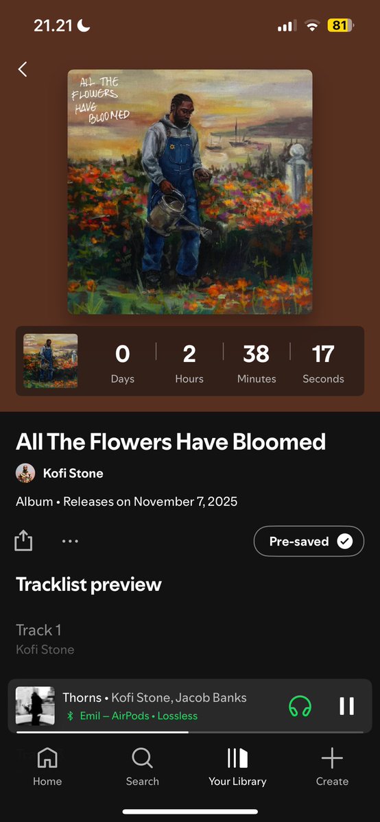 Cant remember the last time I was this excited for an album tbh. Genuinely going to be album of the year 💐<a href="/KofiStone_/">Kofi Stone</a>