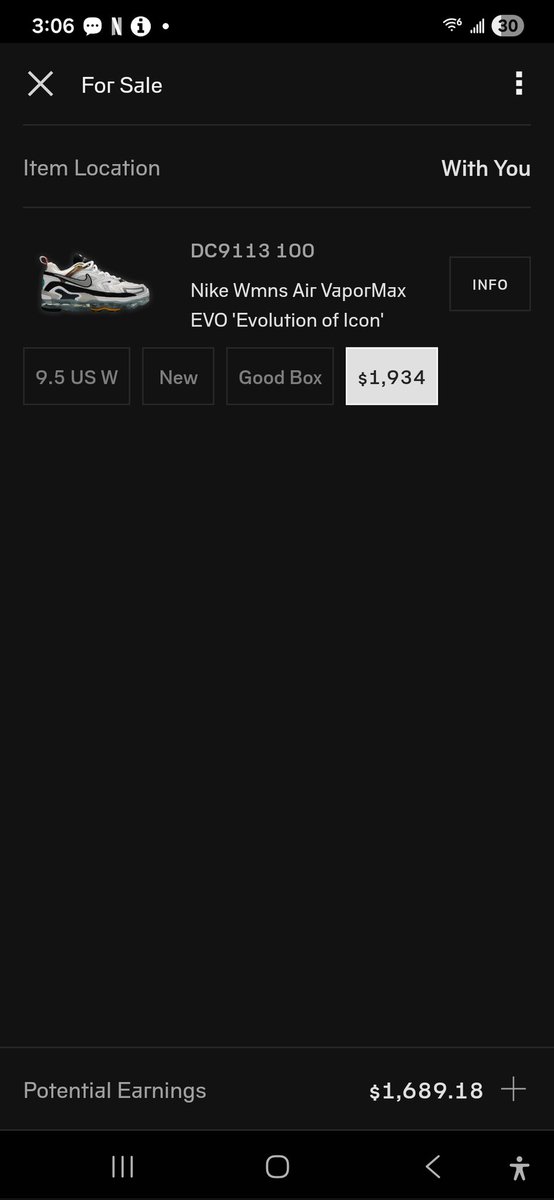 Brand new, Never worn, only taken out for photos. Have receipt from for proof of authenticity. Ready to ship today!
Serious buyers please im on #furlough ​#sneakersforsale #kicksforsale #vapormax #vapormaxevo #airmax #nikeairmax  #solesisters #sneakerhead #kotd #shoegame  #nike