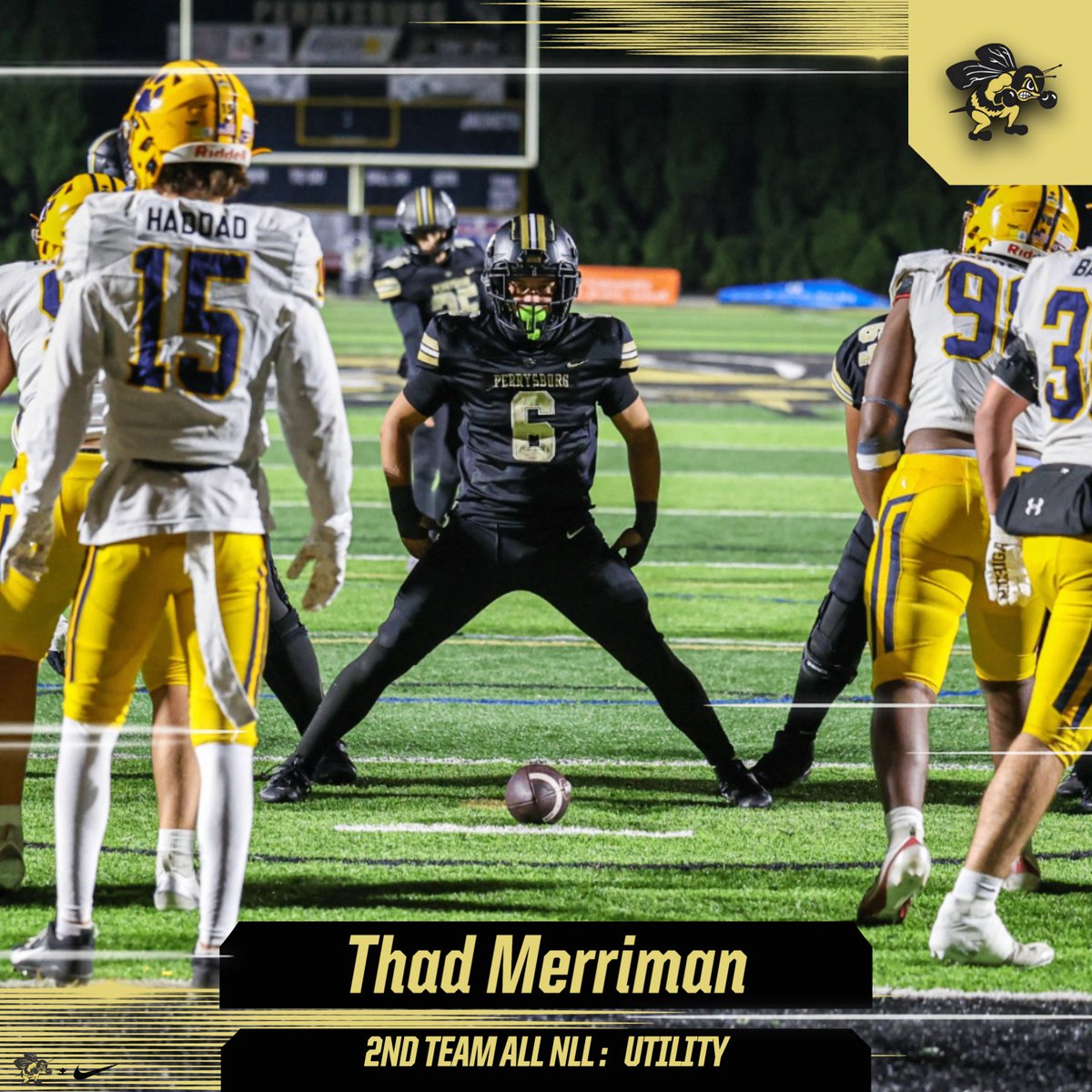 HUGE congrats to these players for their well deserved recognition. These guys were named 2nd team All-NLL for their defensive positions.
Malik Beck -DE
Giano Walkosky -DT
Jonathan Butterfield -OLB
Thad Merriman -Utility