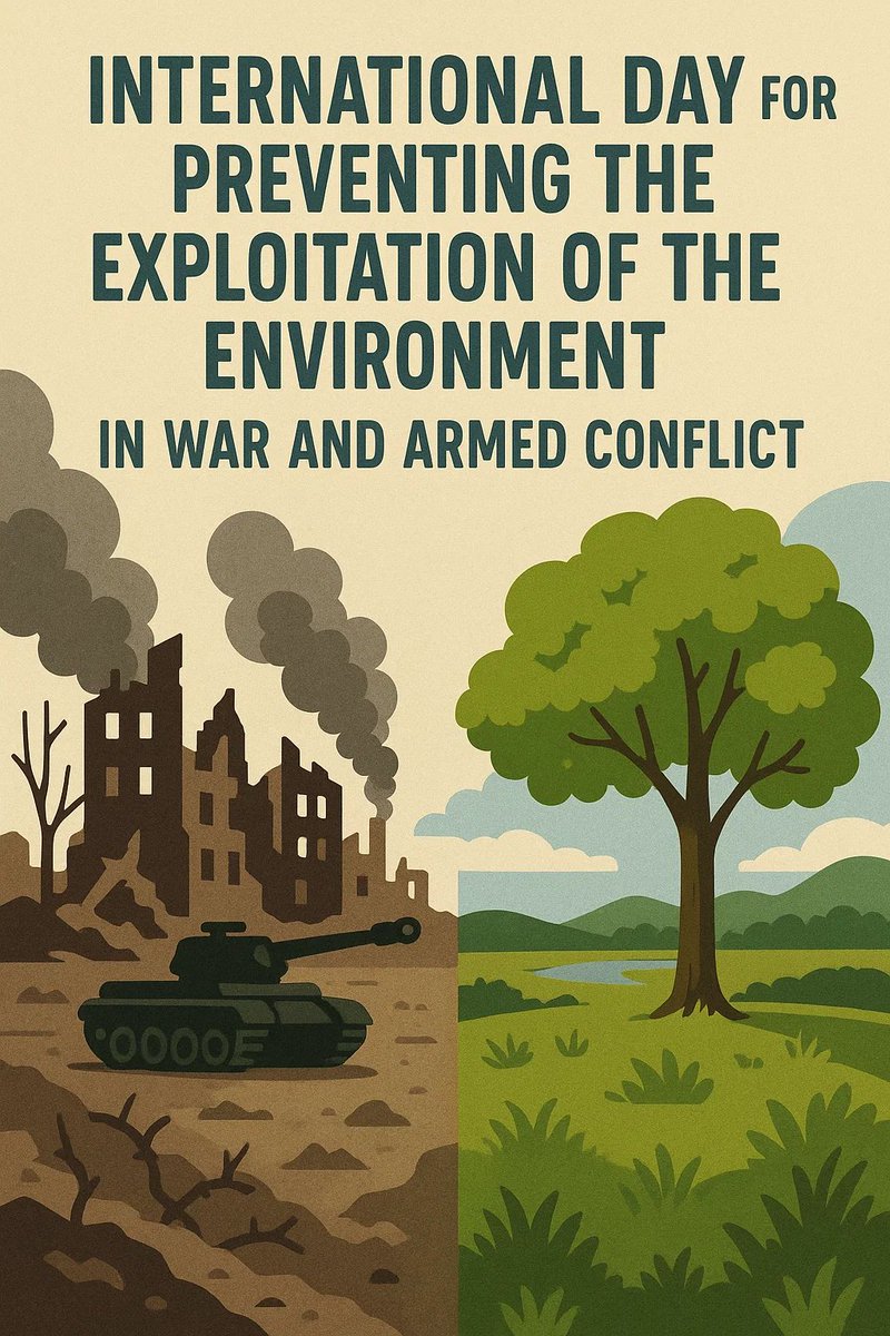 War doesn’t just scar people, it scars the planet too. On the International Day for Preventing the Exploitation of the Environment in War and Armed Conflict, let’s remember that protecting nature also protects our mental health. A healed earth nurtures a healed mind. 🌿💚