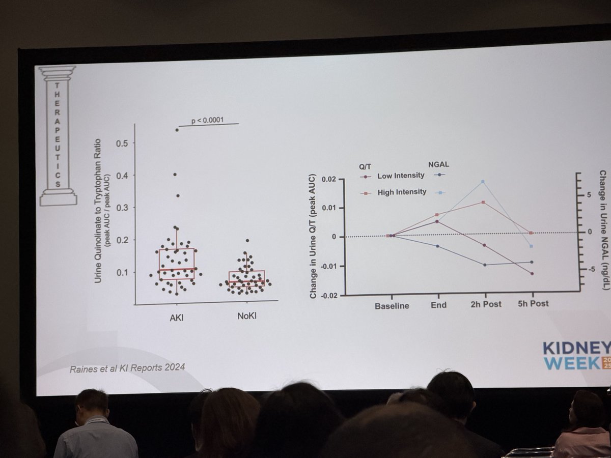 Congratulations to ⁦<a href="/NateRaines3/">Nate Raines</a>⁩ on kicking off the precision -omics session with his work on #CKDu at #kidneywk 2025. 

Exciting connections to NAD+ kidney biology suggesting new ways to measure risk and potentially intervene therapeutically