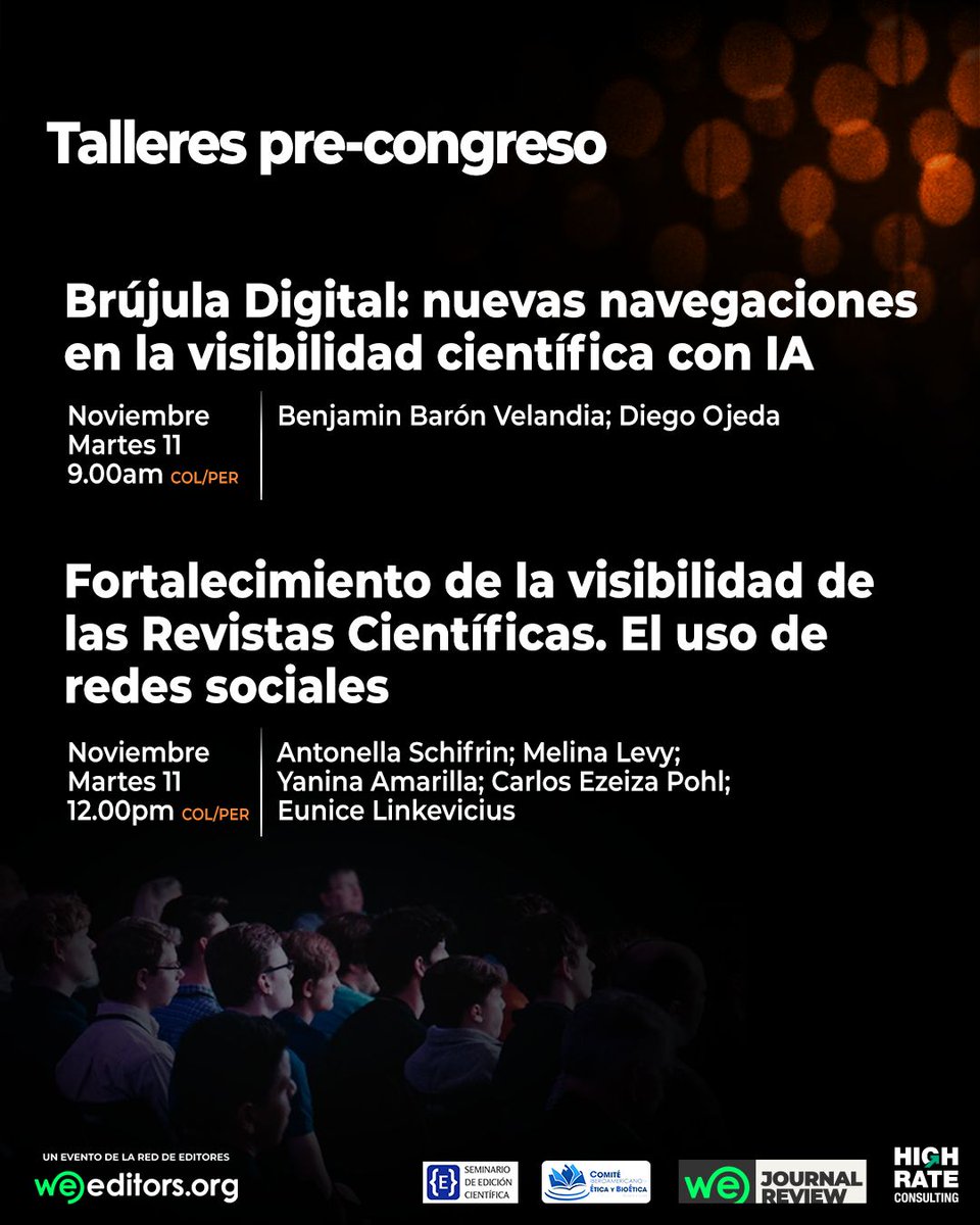 4to Congreso de Investigación y Revistas Científicas

Talleres precongreso

Enlace para participantes: forms.gle/ZTgbiPqBuJmuHP…