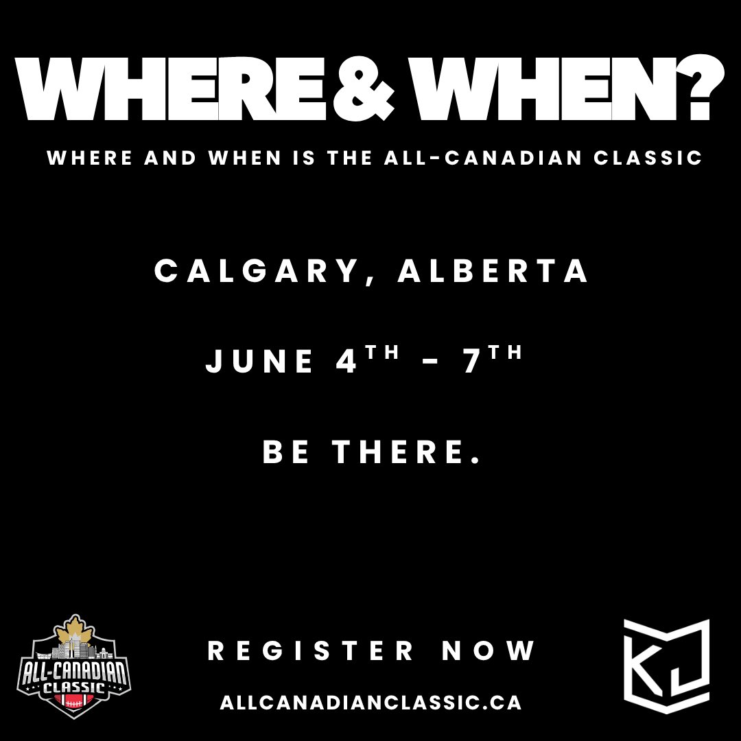 ACClassicFB's tweet photo. Everything you need to know! 🇨🇦

We’ve put together the key details to get you ready for this years All-Canadian Classic 

Register using the link in our bio 

#ACC #football #allcanadianclassic #builtforthemoment #cfl #cjfl https://t.co/3M4zm0JZ4K