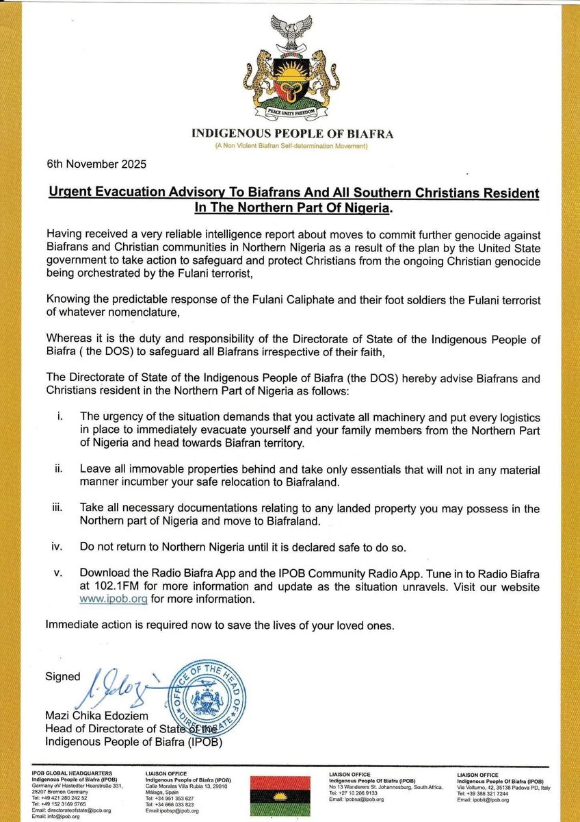 uyi_clement's tweet photo. #Edo #Urhobo #Isoko #Izon #Igbo #Ibibio #Itsekiri #Igede #Esan #Efik #Ogoni call your loved ones anywhere in Northern Nigeria. Please, beg them to take this advisory very seriously. 

A stitch in time saved nine!

@Abelpter @eroxyofficial @Lhidyaaa @_efemena_ @JarvixSimon @MmuoghaluE @Zicky001_ @TheBeninBlogger @kingmanuel700 @osaro_lucky @HarrisonBbi18 @IyamuMavis @sober_lifestyl @Chima_Obi1234 @DearS_o_n @OsasTolu @DozaIdehen @Ogbeidematthew3 @UyibLA @OfficialEdosOsasB @CHIDDYforPO @NkyEzenwa @Cybernetor006 @sir_osas @Aimuawonsa @EfeIsGreat @EDOLITES @Idahosa_clinton @Osegeee @edosomwankelly2 @Oduwa92 @Ama_Infinite @Ogheneochukome @marythesa @Ogie4Justice @DonPee_Ogie