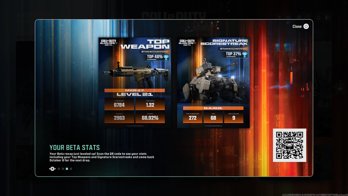 CoDForums's tweet image. Call of Duty: Black Ops 7 (beta) stats...