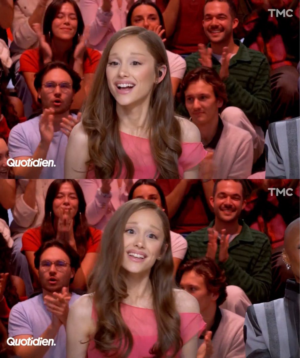 ariana grande on french tv show ‘quotidien’ ♡