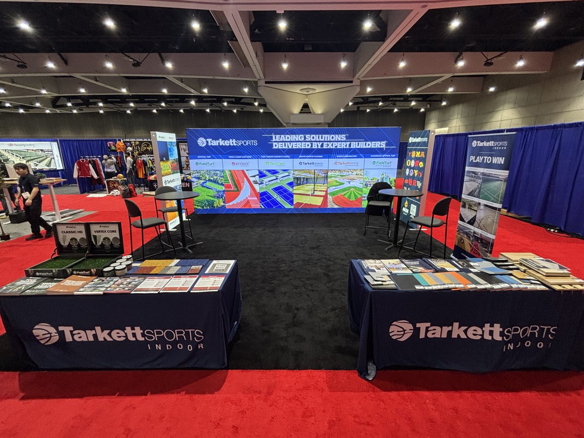 TarkettSports's tweet image. Our @TarkettSports team is pumped for this week&apos;s @AthleticBizShow in San Diego (Nov.5-8)!🌞 Visit us at 𝐁𝐎𝐎𝐓𝐇 𝟏𝟑𝟏𝟕 where we look forward to finding out more about your next #sportsconstruction project🏟️ 

Whether it&apos;s artificial turf, running tracks, court systems, or…