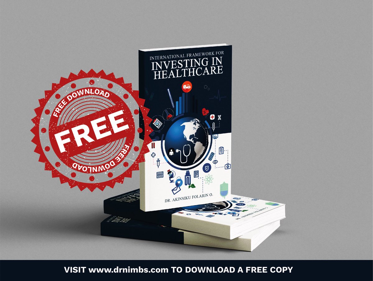 DrNimbs's tweet photo. @TheDoctors If you are a Medical doctor, Dentist, Nurse, Pharmacist, Medical Lab Scientist, Physiotherapist, Public health enthusiast, investor, Policy maker, this is for you. This book serves as a comprehensive guide to investment opportunities in the global health sector. Recognizing that governments alone cannot address all the challenges facing healthcare systems worldwide, it aims to encourage healthcare professionals, investors, and entrepreneurs to take an active role in shaping the future of healthcare in their respective countries.
This eBook is absolutely FREE. You can download your copy using the link below. https://t.co/2IJm9cL83x