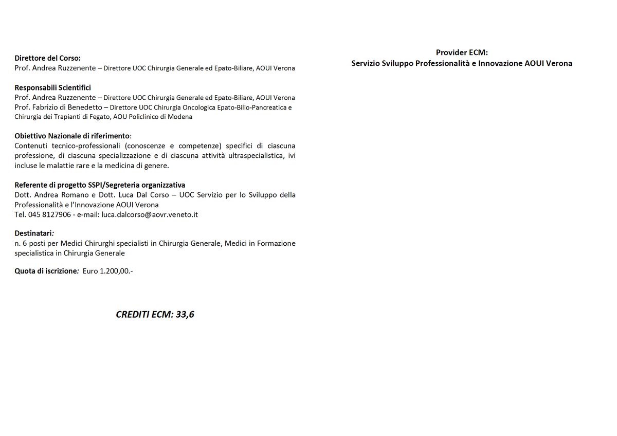 General and HPB Surgery - Verona tweet media