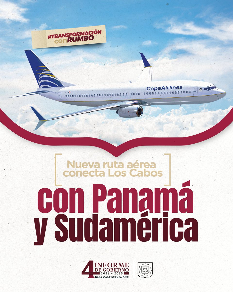 🌎✈️ Esta conexión internacional permitirá el alcance a un mercado sudamericano estratégico, con posibilidades turísticas y comerciales hacia más de 60 destinos que enlaza Copa Airlines en países como Brasil, Colombia, Chile, Argentina, Uruguay y Perú.

#TransformaciónConRumbo