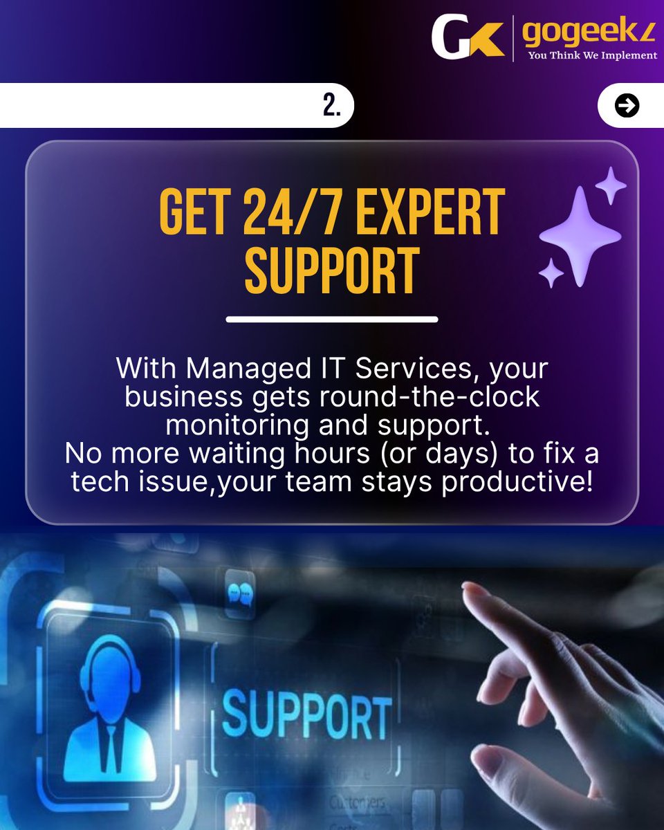 GoGeekz's tweet image. 💡 Running a business is tough — managing IT shouldn’t be!
With Managed IT Services from GoGeekz, you can save time, reduce costs, and keep your focus 
#GoGeekz #manageditservices #businessgrowth #itsupport #techsolutions #smallbusinesstips #itmanagement #cloudservices