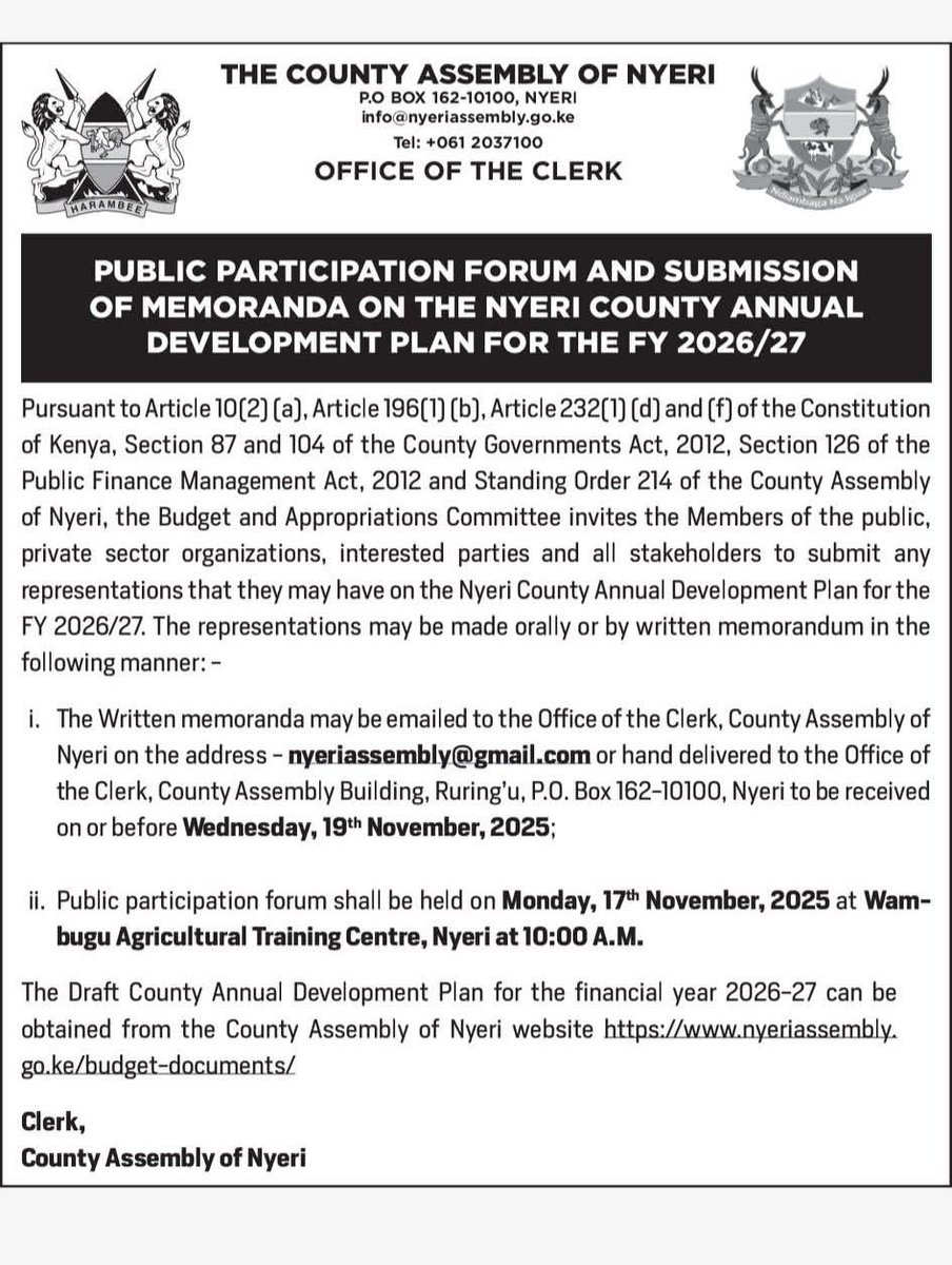 The Nyeri Assembly tweet media