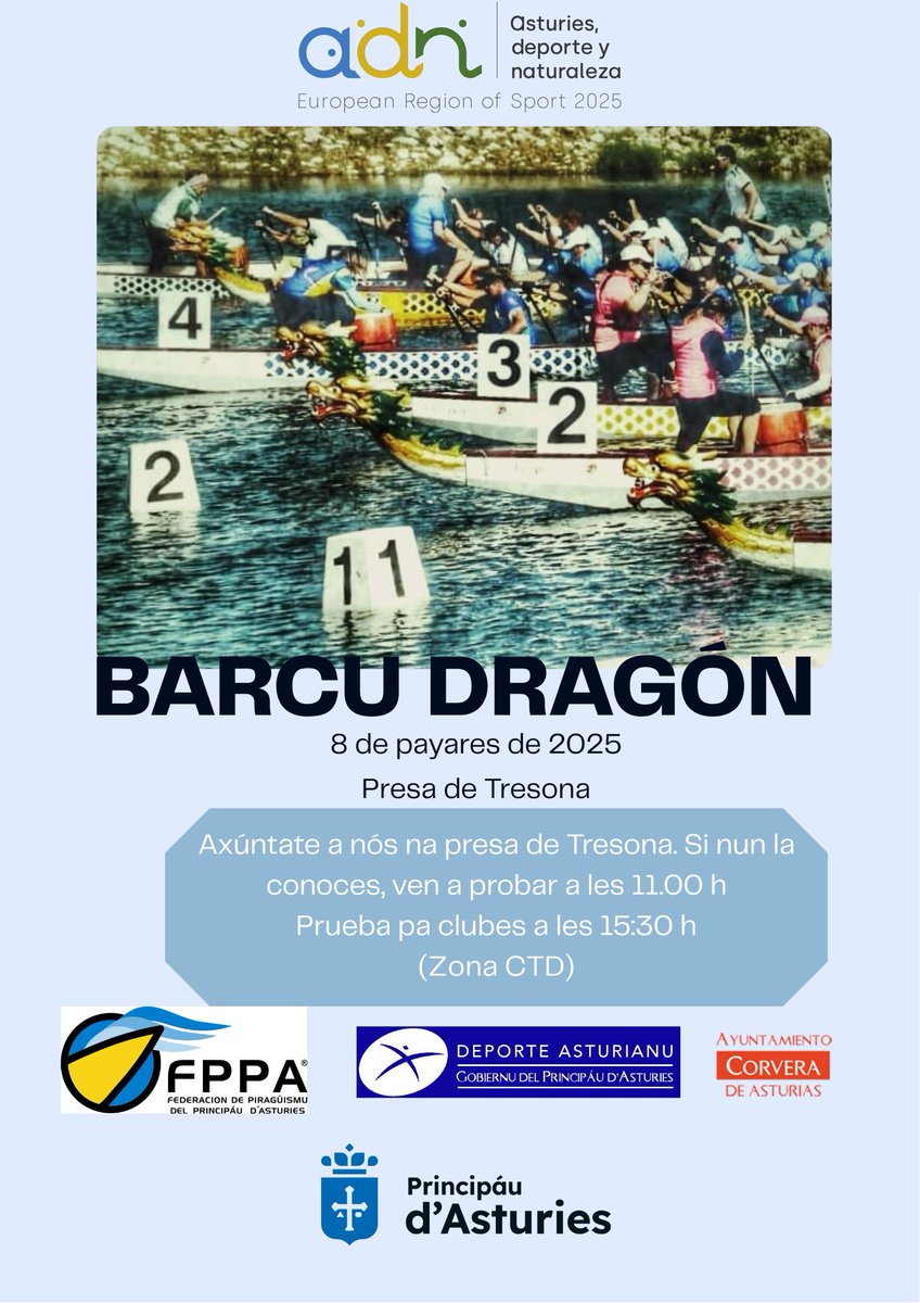 Regata ADN de Barco Dragón.

El sábado 8 de noviembre en Trasona es la Regata ADN de Barco Dragón.