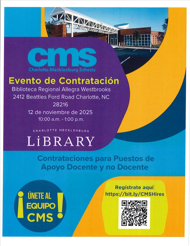 cmlibrary's tweet image. Attention Job Seekers: Mark your calendars for Wednesday, November 12. Allegra Westbrooks Regional Library will host a CMS hiring event from 10am to 1pm. Come dressed in professional attire and bring your resume for on-the-spot interviews.
bit.ly/42aquVz