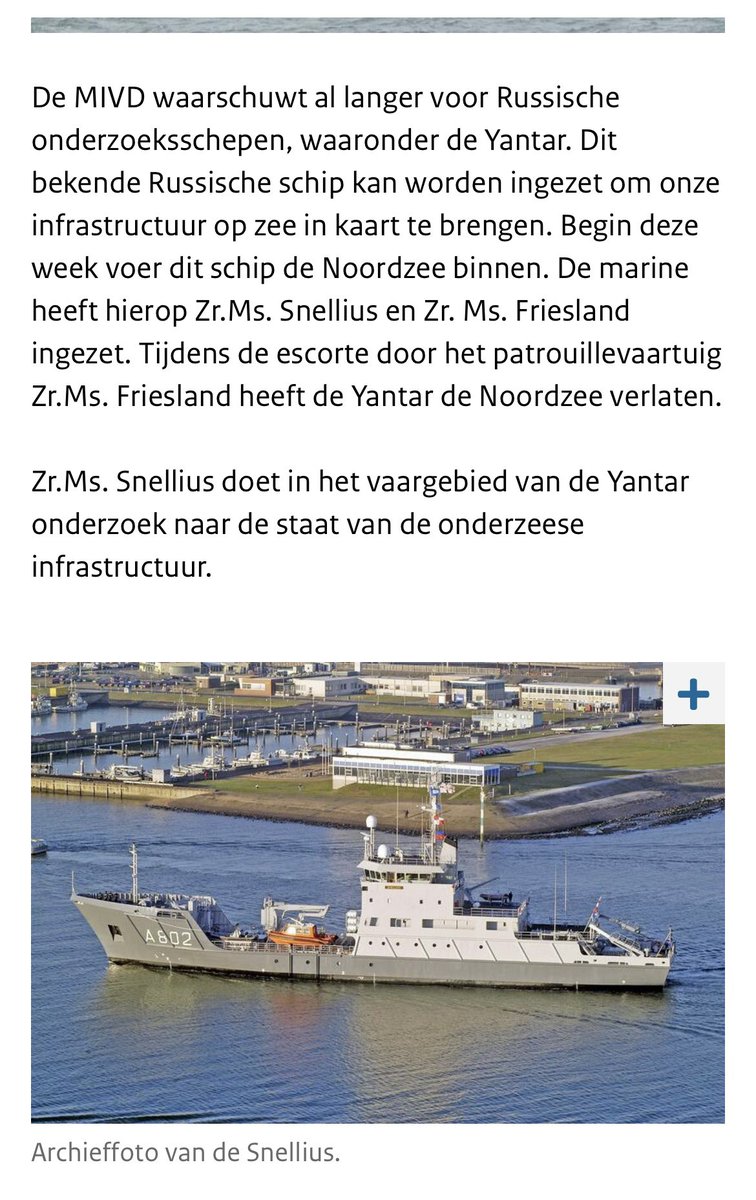 Marine escorteert Russische ‘onderzoeksschip’ Yantar - dat vaak in verband wordt gebracht met spionage - weg uit de Noordzee ⤵️