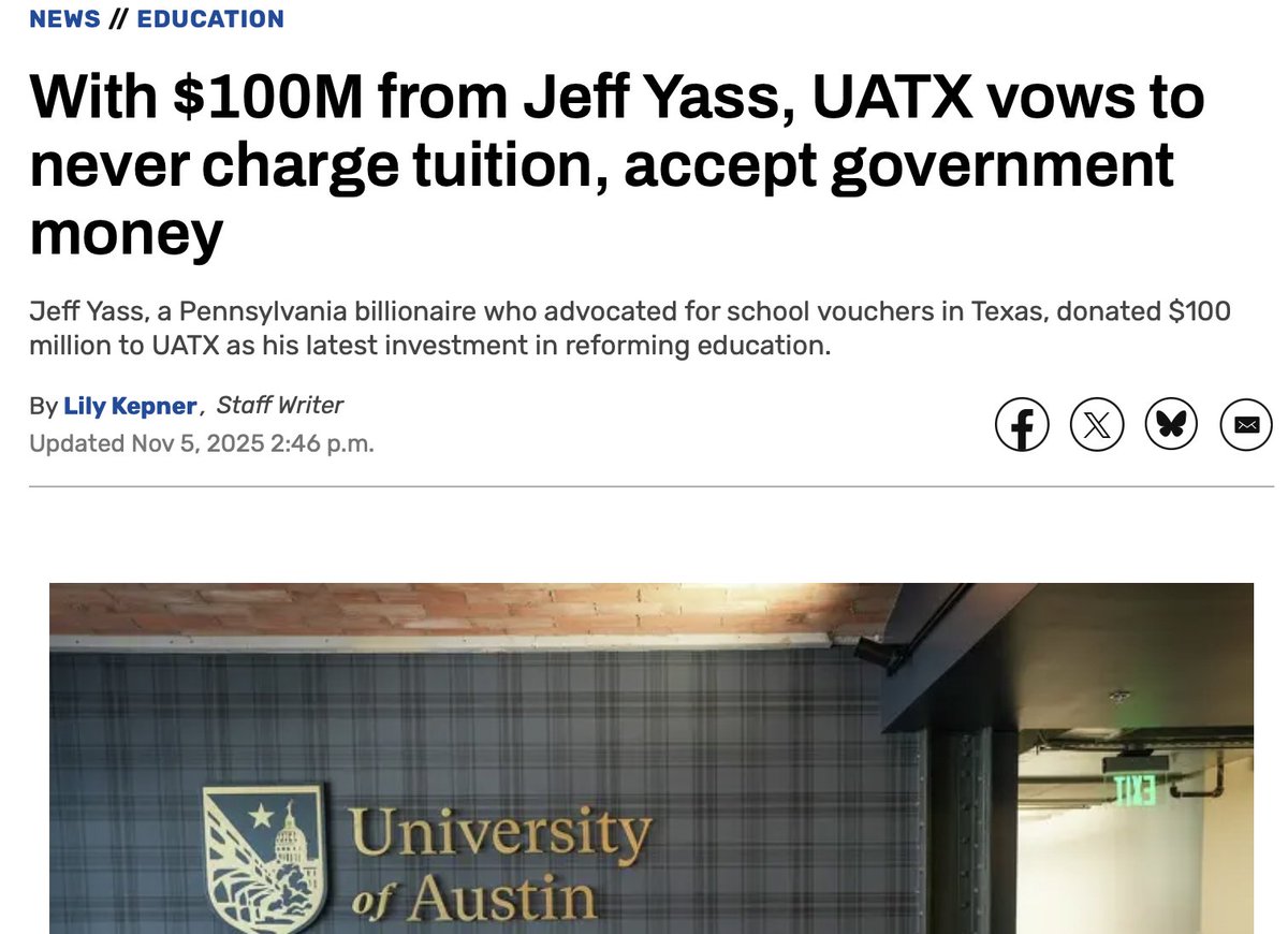 University of Austin (UATX) tweet media