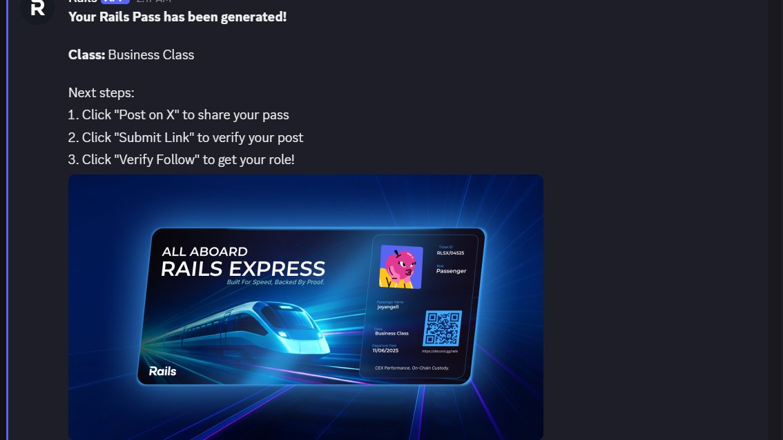Grab Early Role on <a href="/rails_xyz/">Rails</a> ( $20M+ funded)

Rails is a hybrid perp DEX backed by Kraken &amp; Flowdesk, combining CEX-grade speed with Defi custody

Why Join?

𖧹 funded by slow ventures, kraken, etc..
𖧹 early role = confirmed reward chances
𖧹 100% free to join

How to get