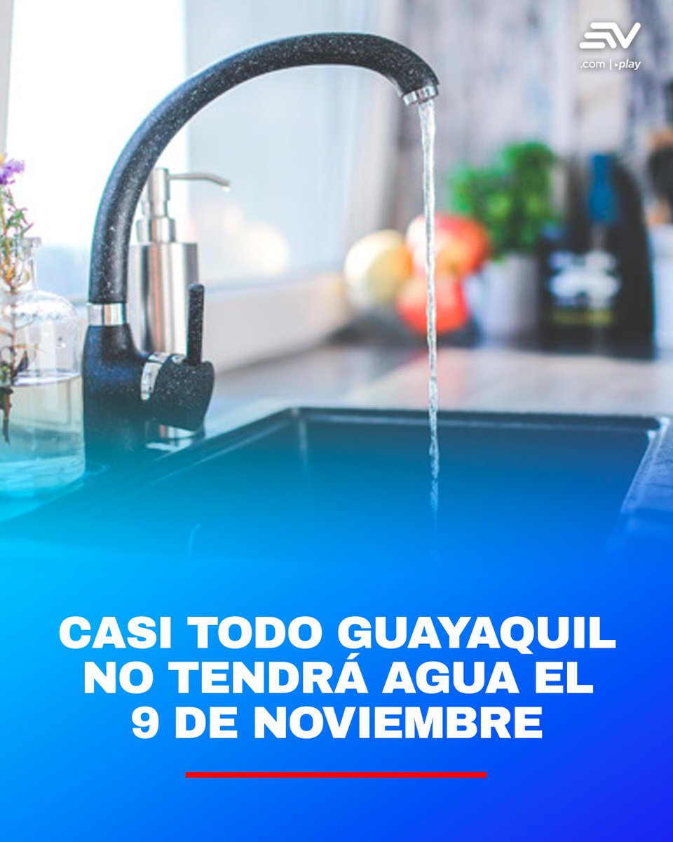 📌 #LoMásLeído | #Guayaquil 📌💧 La suspensión del servicio se debe a mantenimientos en la subestación eléctrica #Pascuales, que abastece de energía a la planta La Toma. 📲 bit.ly/4hIzLKO