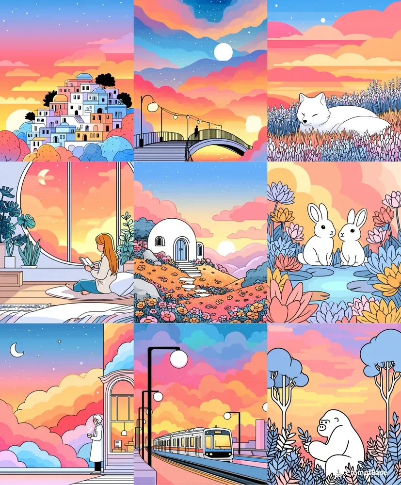 promptbase's tweet image. Pastel Storybooks by generationepge1971 using Midjourney 📚✨
