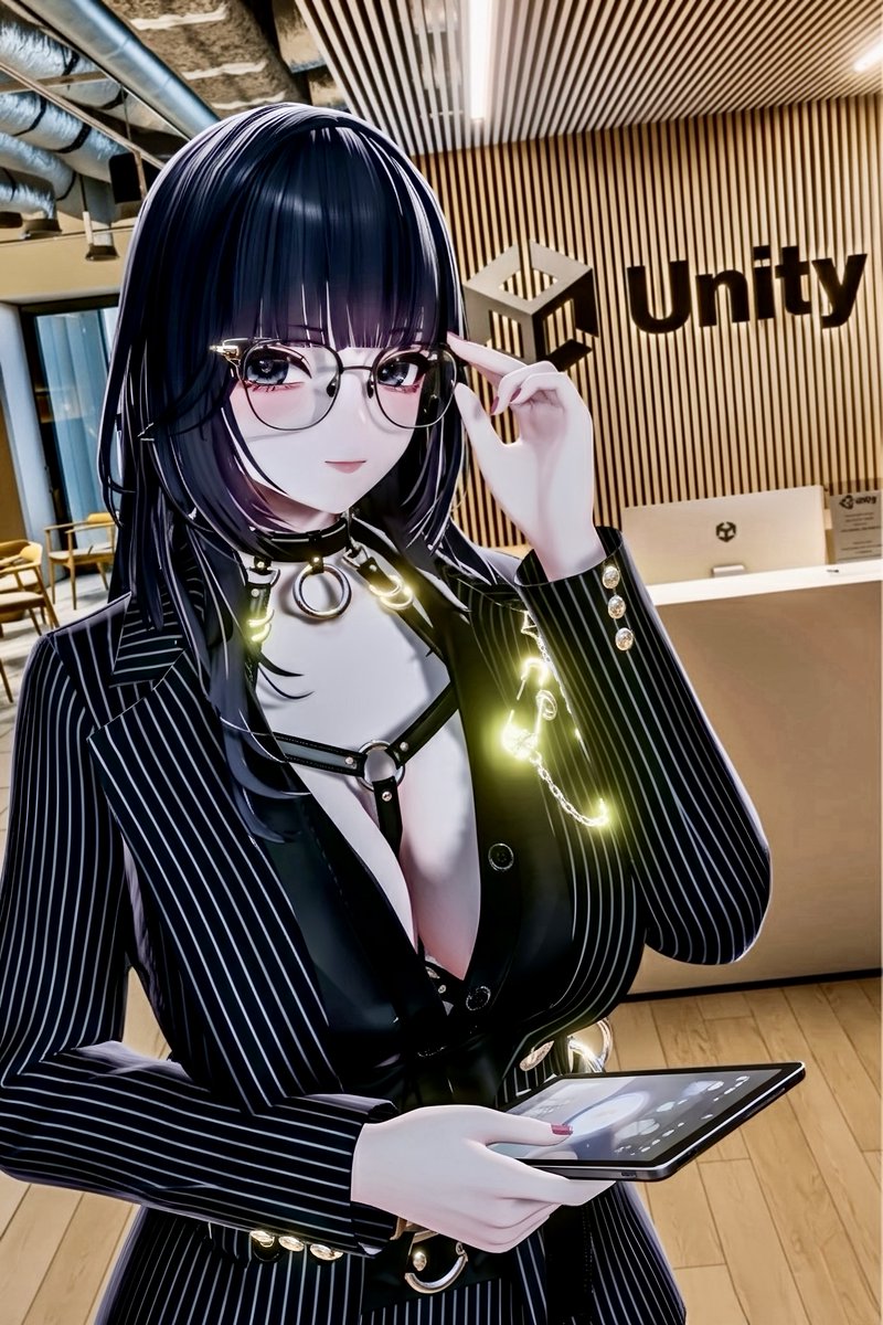 ken90109's tweet image. Unity Japan Officeで撮ってみたよ💻✨
ちょっと大人な雰囲気、どうかな🖤
おはよ〜☀️

#CC_MATILDA #Shuan3D #Unity