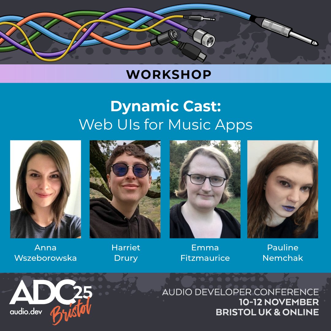 ADC25 Workshop: Dynamic Cast: Web UIs for Music Apps

Learn to build modern, interactive web interfaces for music apps and plug-ins using accessible front-end techniques.

👉 conference.audio.dev/session/2025/w…

Nov 10 In-person Bristol UK
audio.dev/tickets/

#audio #plugin #developer