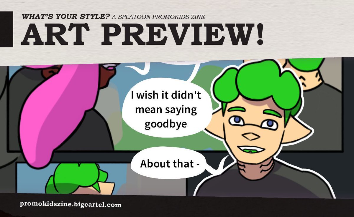 🦑 ART PREVIEWS 🐙 

Time can really fly "bye" quickly! Won't you join us for a slice of nostalgia with Erik's piece? 

📰 : <a href="/generiksquid/">Erik | DM for Cømms</a>