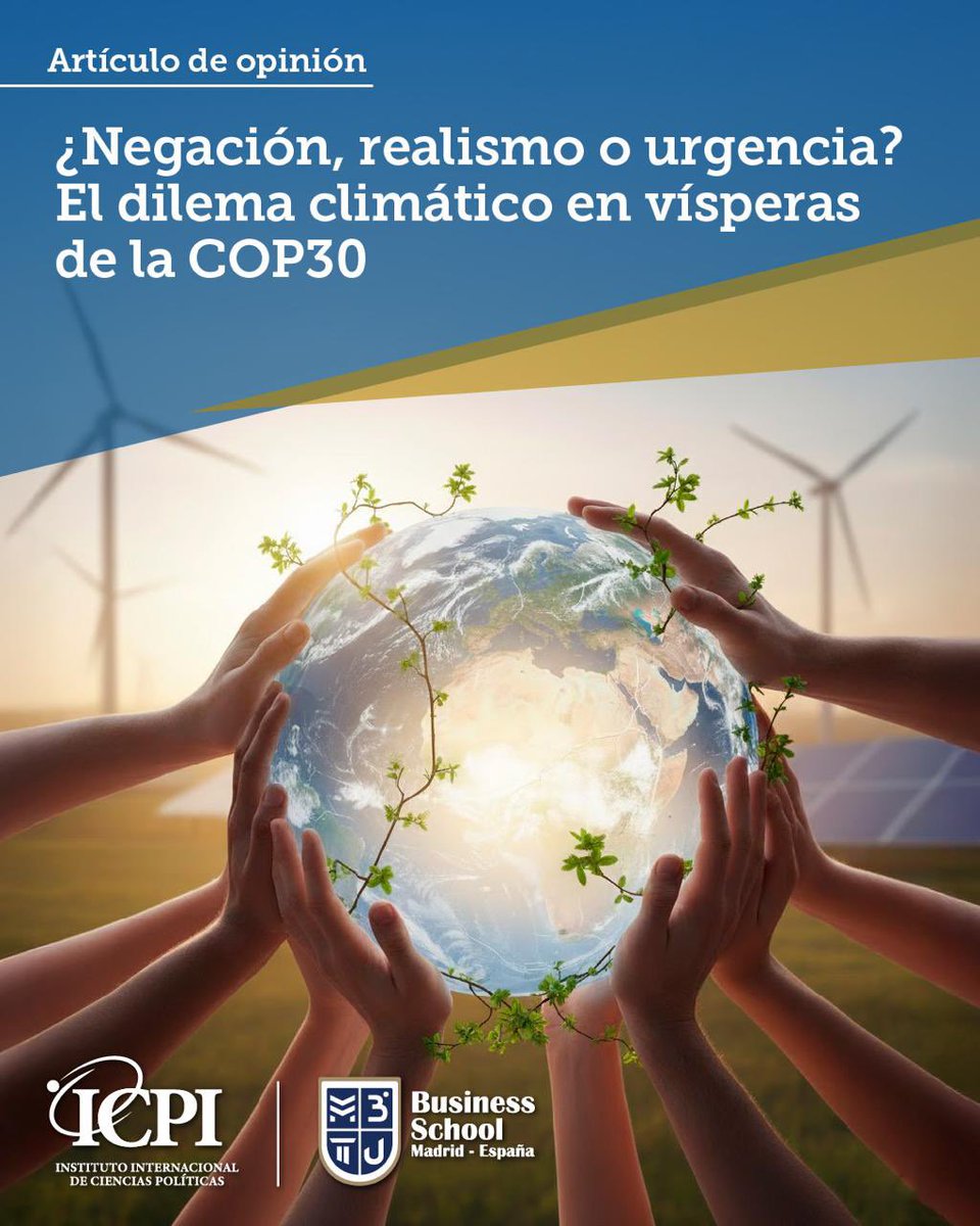🌎💭 ¿Negación, realismo o urgencia?
El planeta nos está hablando… y ya no en susurros.

Mientras el mundo se prepara para la COP30, surge la gran pregunta:
¿Estamos actuando con la urgencia que el clima exige o seguimos mirando hacia otro lado?

Descubre esta reflexión sobre el