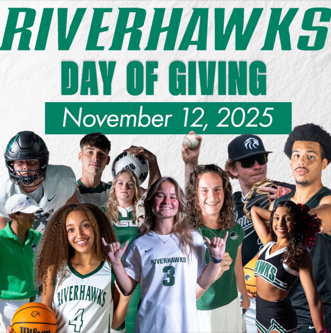 RiverHawksWBK's tweet photo. Get ready!! 📢 RiverHawks Day of Giving 2025 is less than a week away!

#BleedGreen https://t.co/gpjoul94b1
