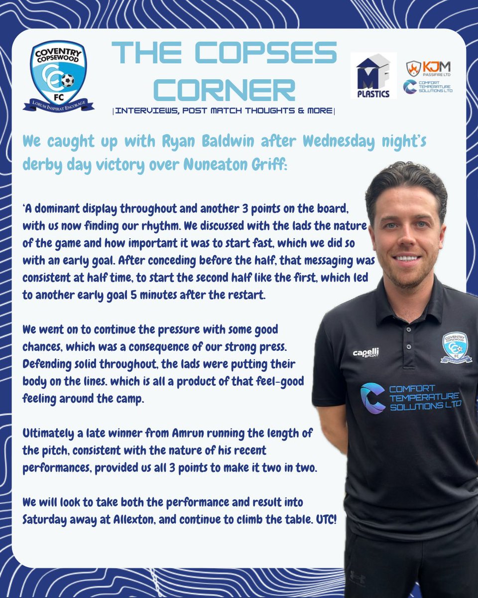 Coventry Copsewood FC tweet media