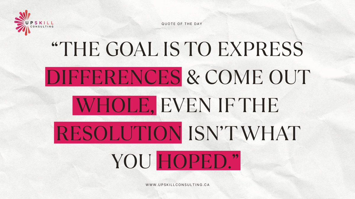 From Liz Kislik’s article on resolving workplace conflicts: “The goal is to express differences and come out whole, even if the resolution isn’t what you hoped.” Embrace a team-first mentality for better conflict outcomes.

How do you approach conflicts with a team-first mindset?