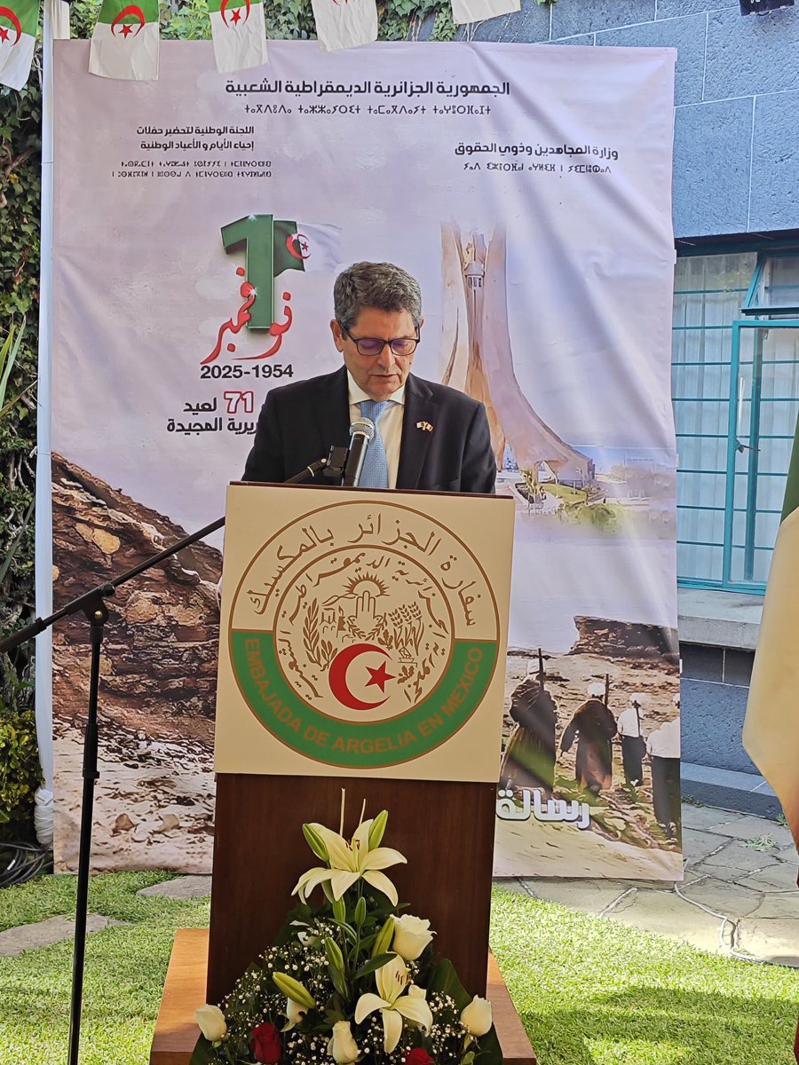 La  <a href="/SAI_PRI/">SAI del CEN del PRI</a> felicita al Excmo. Sr. Messaoud Mehila, Embajador de #Argelia, y a su pueblo, por la conmemoración del 71° Aniversario del Inicio de la Revolución de su país.

<a href="/PRI_Nacional/">PRI</a> <a href="/sofiacarvajali/">Sofía Carvajal Isunza</a>