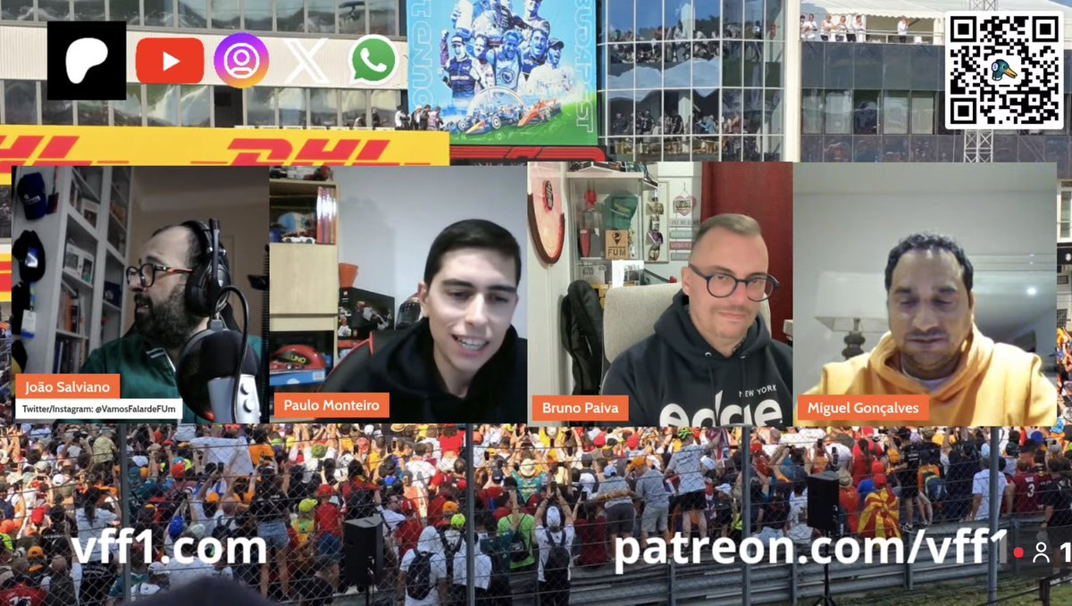 Já estamos no ar malta venham daí!!!

Vamos Falar de FUm youtube.com/live/020XHDjFd… via <a href="/YouTube/">YouTube</a>. 
<a href="/VamosFalardeFum/">Vamos Falar de FUm 🏁🎙🔊</a>