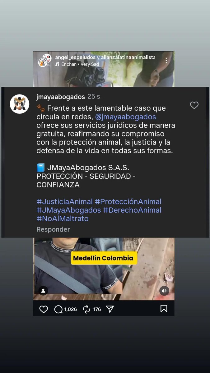 🐾Frente a este lamentable caso que circula en redes, JMayaAbogados S.A.S. reafirma su compromiso con la protección animal y la defensa de la vida en todas sus formas.

La sensibilización ciudadana y el respeto por la vida son esenciales para avanzar como sociedad.
#NoAlMaltrato