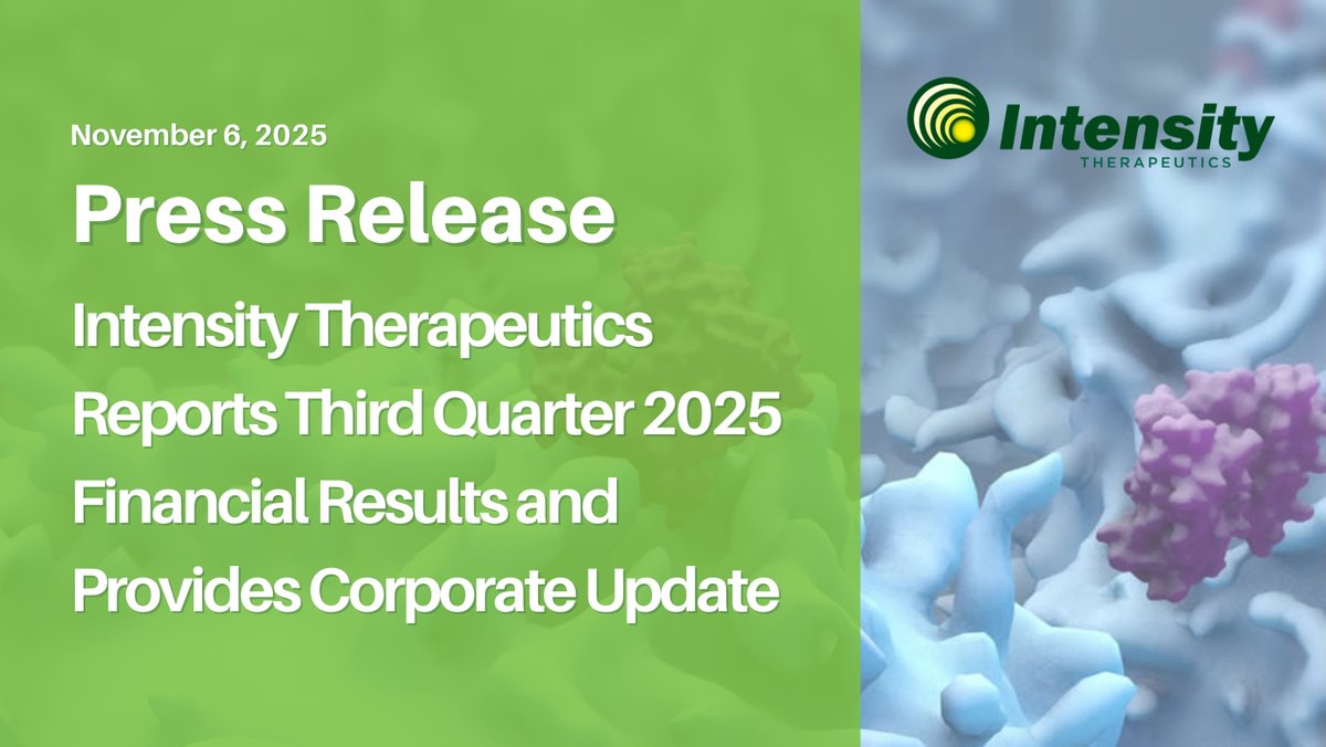 IntensityInc's tweet image. #IntensityTherapeutics reports Q3 2025 financial results &amp;amp; a corporate update.

#INTS plans to file a protocol amendment in the #INVINCIBLE4 study to revise dosing &amp;amp; reinitiate enrollment in Q1 2026.

With recent capital raises, $INTS&apos; cash runway now extends through Q1 2027.…