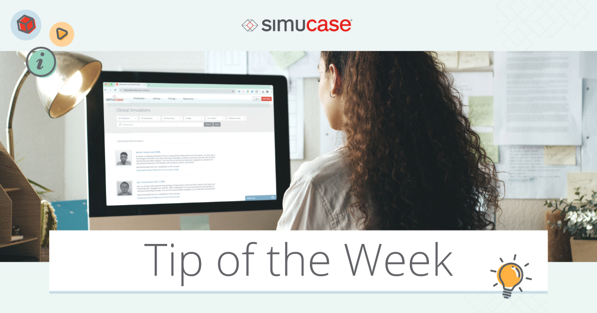 Simucase's tweet image. Here&apos;s our #Simucase Tip of the Week: Keep questions clear and considerate. Avoid jargon, redundancy, and anything insensitive or not age-appropriate. Every patient is unique—prioritize comfort and trust.