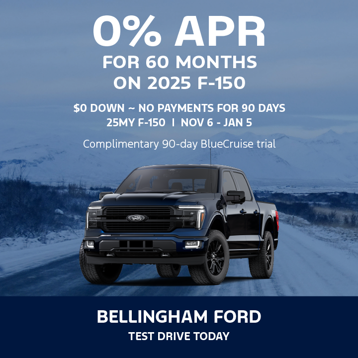 BellinghamFord's tweet photo. The 2025 F-150 just got an upgrade - in savings.

This new financing offer wont stick around long, so swing by Bellingham Ford and see what fits best! https://t.co/quLlx4giZY
