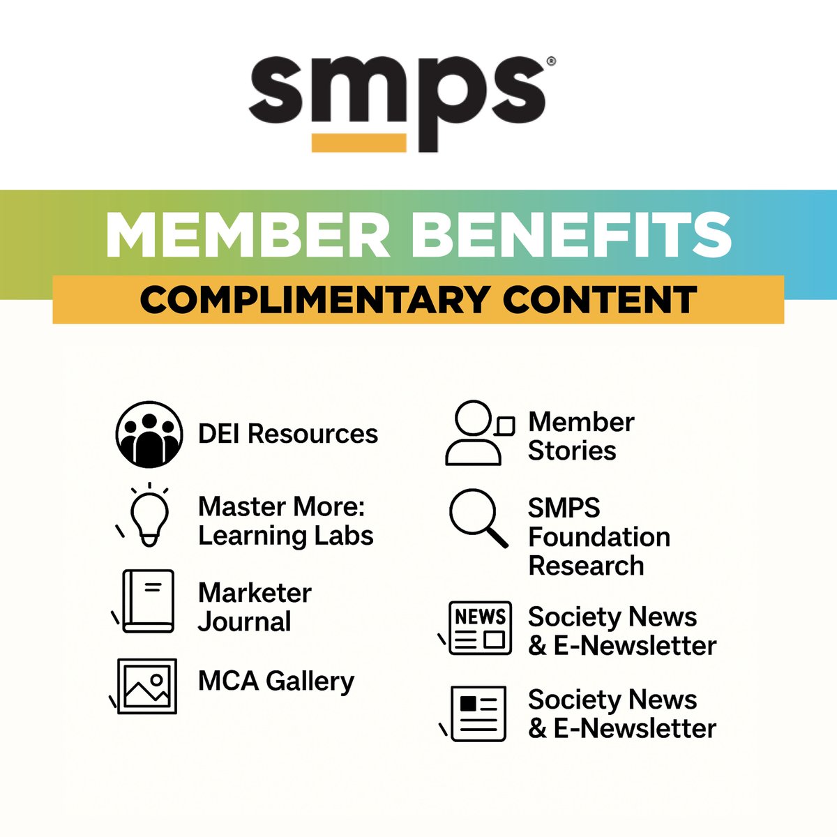 🌟 SMPS Membership = More Growth, More Resources:
✅ DEI guides
✅ Learning Labs
✅ Marketer Journal
✅ MCA Gallery
✅ SMPS Unscripted™
✅ Research &amp; News
Your gateway to inspiration, strategy &amp; community 👉 link in bio
#SMPS #AECMarketing #MemberBenefits #MarketingLeadership