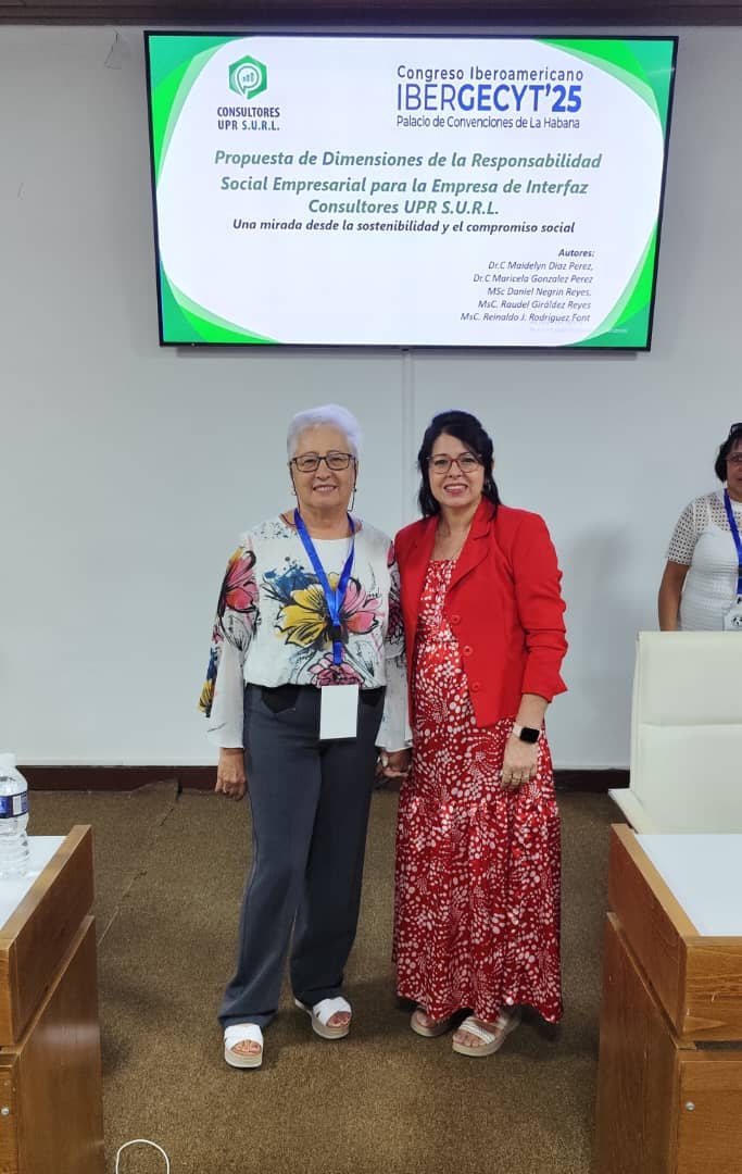 Participando en el tercer día de sesión del Congreso IBERGECYT, hoy tocó presentar la ponencia en representación de la empresa interfaz Consultores UPR, junto a nuestra colega Maidelyn Díaz, en nombre de todo el colectivo de autores.