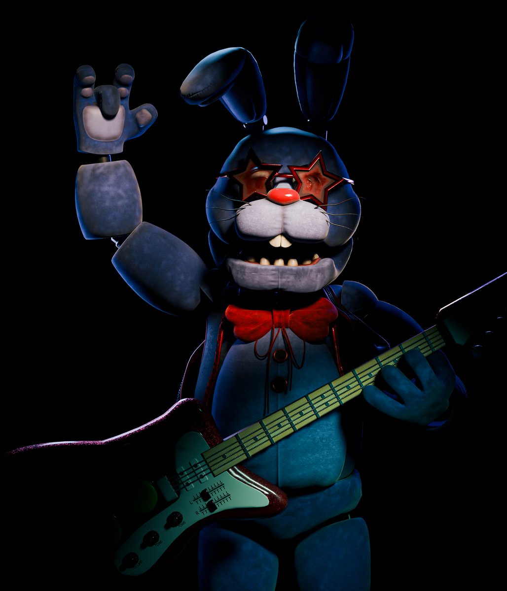 Hopefully this will be the last version of Bonnie.
-
Rig by <a href="/ZaroWasTaken/">Zarø</a> 
-
First Render Map by <a href="/RTVSYFE/">RTV SYFE</a> 
-
Retex/Edit by me
-
#FNAF #blender3d #b3d
