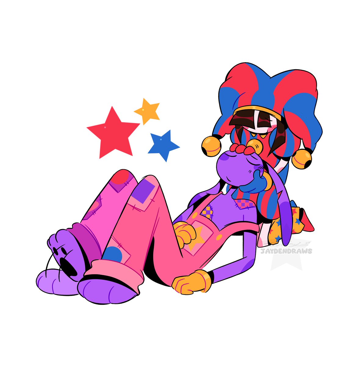 Jax its called butterflies bud... ❤️💜 #theamazingdigitalcircus #TADC #tadcfanart #jax #pomni #funnybunny #glitchproductions