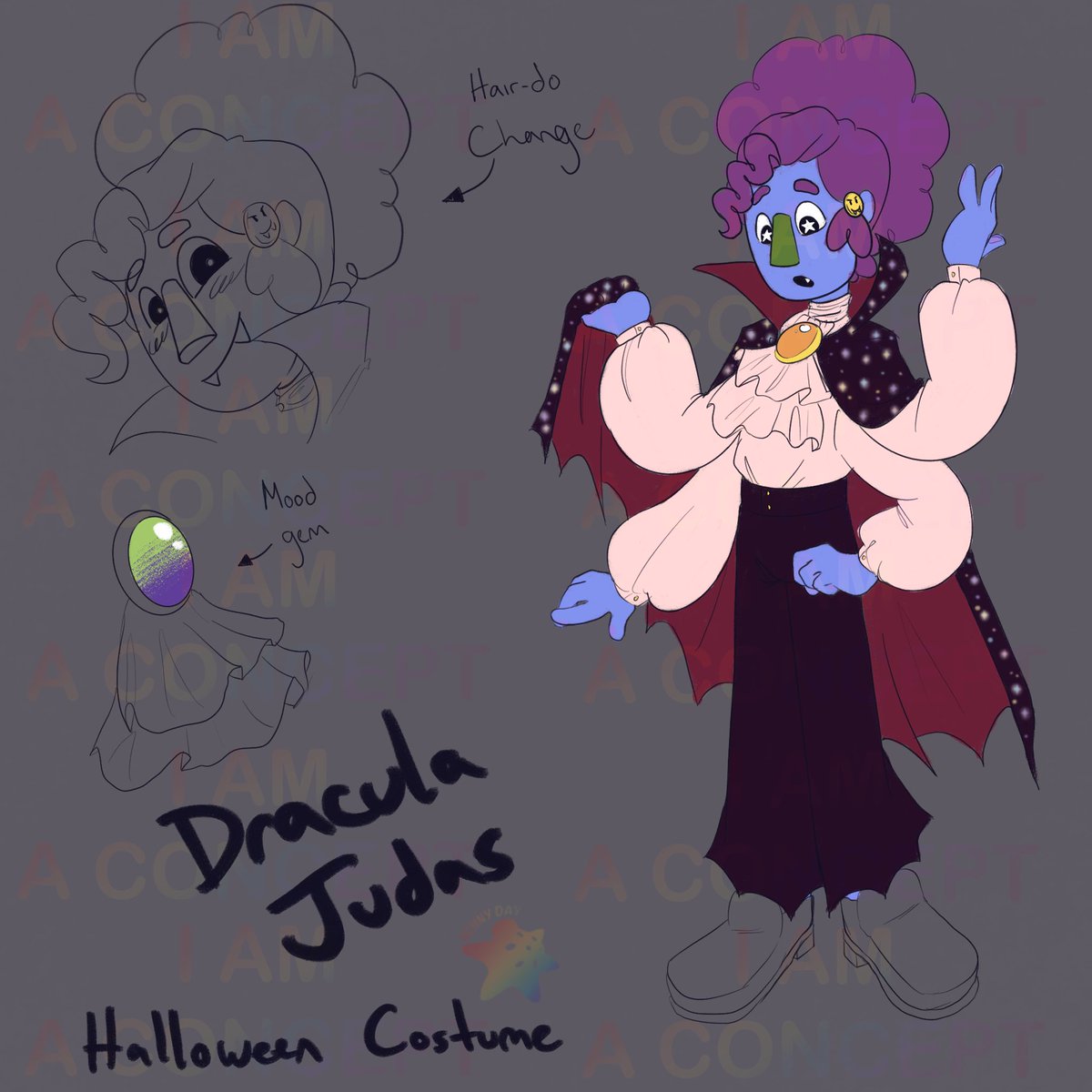 sennyday_'s tweet image. Hi hi sillies!! I ended up doing one small sketch of Judas being in a vampire costume for Halloween!! The scares may have past but I do still very much enjoy this holiday!! 
#halloween #newproject #vampires