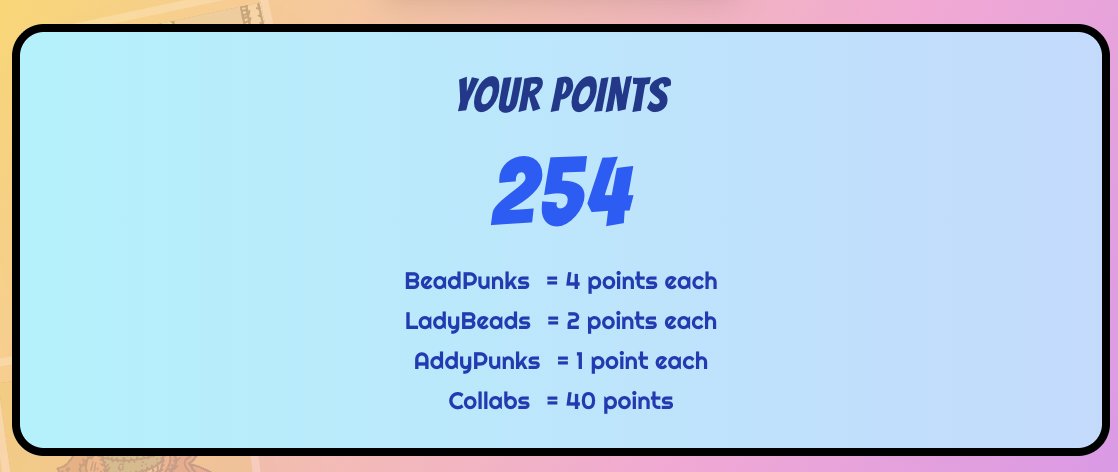 beadphrase's tweet image. Introducing dynamic mint price based on loyalty. 
To be able to mint at discounted price you will need to have some &quot;loyalty points&quot;. 

You will get points according to the picture. Price starts at 10 dollar and goes as low as 1 dollar. 

Points vs price is linear according to…