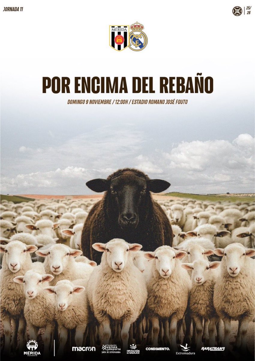 GradaBpro's tweet image. Este es el cartel de partido del @Merida_AD para recibir en el estadio Romano al filial del @realmadrid 

Dará que hablar.