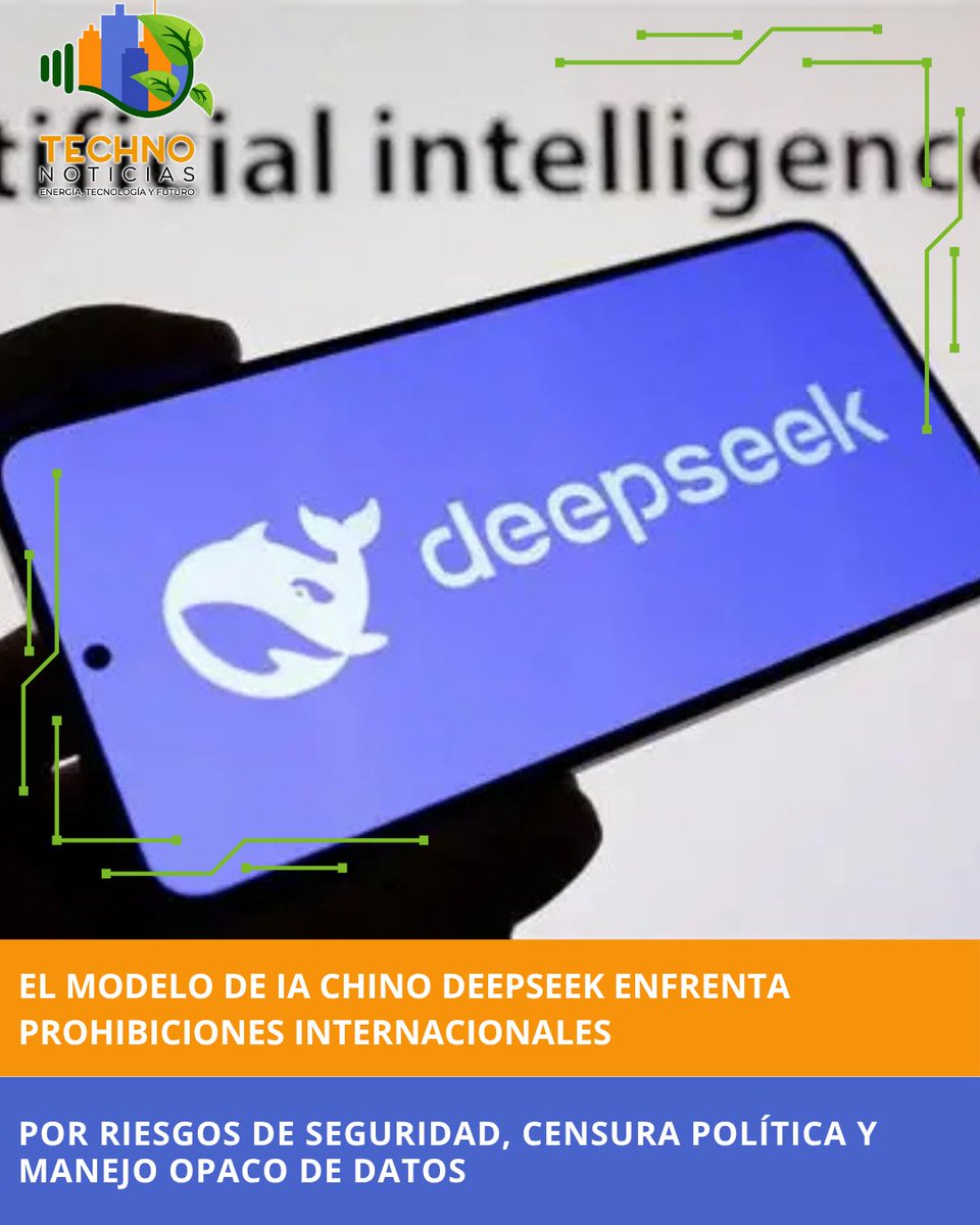 🤖🚫 El modelo de IA chino DeepSeek enfrenta prohibiciones internacionales por riesgos de seguridad, censura política y manejo opaco de datos.

🔗technonoticias.com/2025/11/06/dee…

#TechnoNoticias #DeepSeek #IA #Ciberseguridad #PropiedadIntelectual