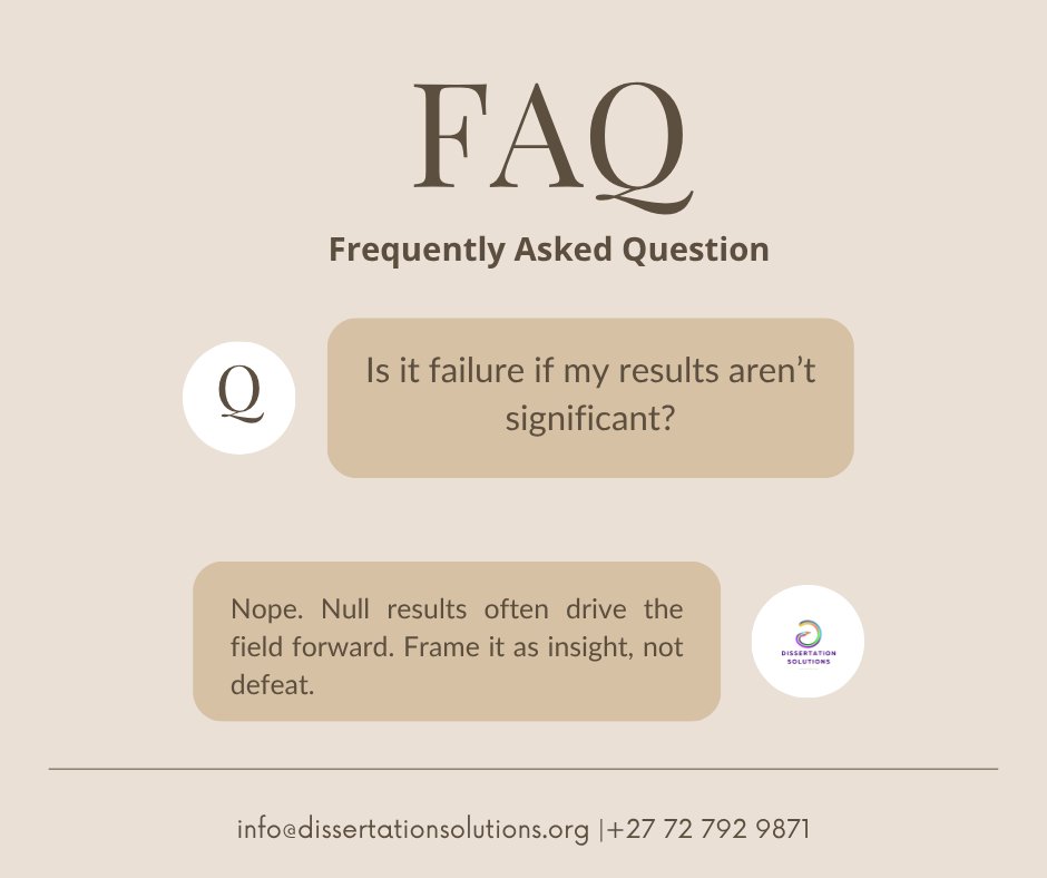 dissertation_za's tweet image. &quot;Insignificant results&quot; are not failure. 
We help you frame null results as valuable insights. 

Reach out to info@dissertationsolutions.org | +27 72 792 9871 for support!

#ResearchTips #NullResults #AcademicInsight #ThesisQandA