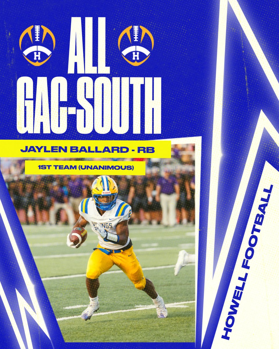 Congratulations to Senior RB Jaylen Ballard for being voted 1st Team All Conference <a href="/JaylenBallard2/">Jaylen Ballard</a> 

He is now a 2x All GAC South selection 

#VikingPride