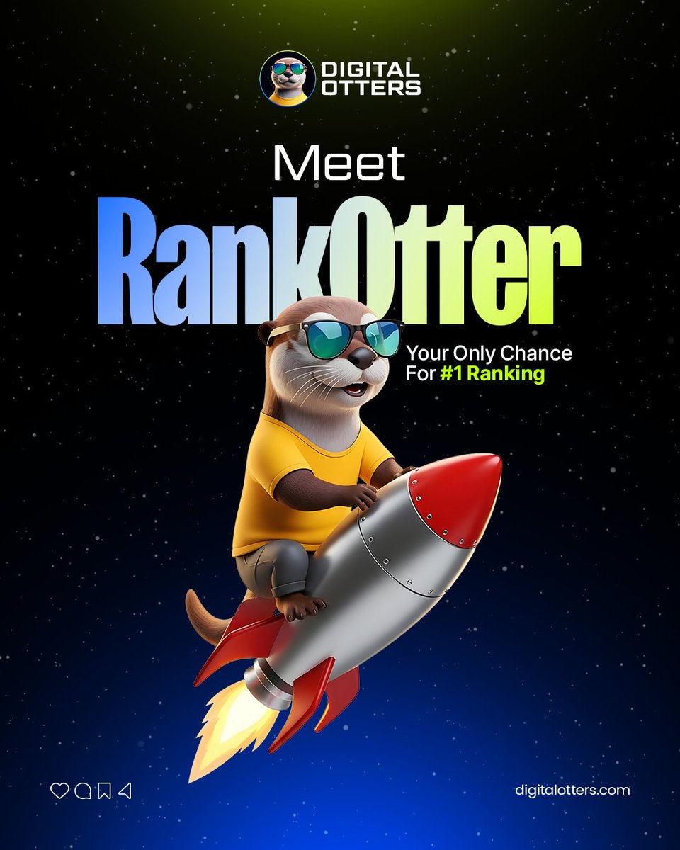 DigitalOtters's tweet photo. Every successful SEO strategy has a personality — and we call ours Rankonality.
RankOtter lives by structure, thrives on strategy, and never skips his roadmap. https://t.co/PXvs6TSduY