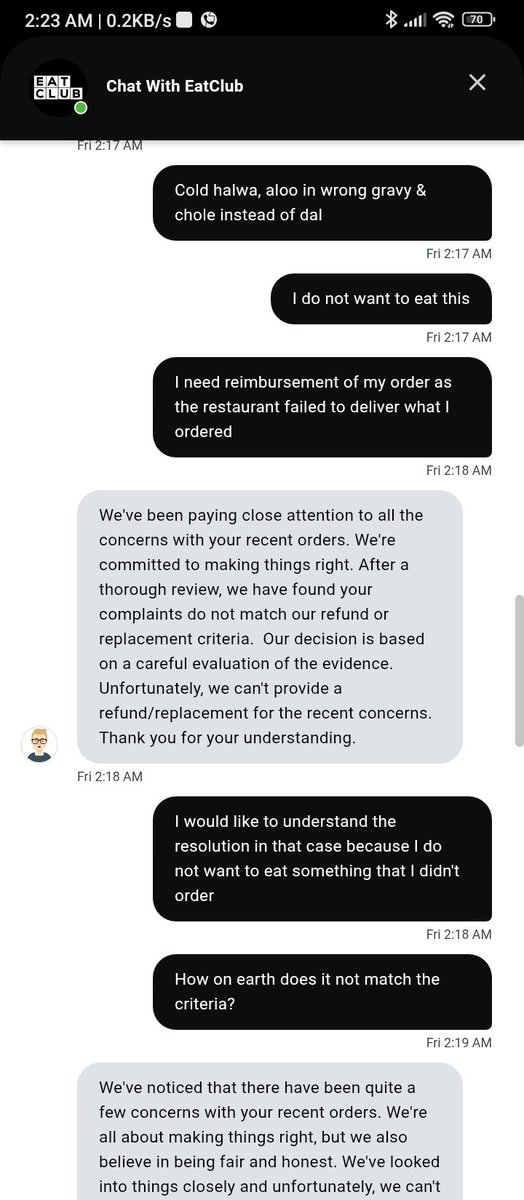 Cool24Vaid's tweet photo. @Box8_India truly disappointed!
Ordered Banarasi Dam Aloo Meal with Dal Makhani - got aloo in sweet shahi paneer gravy, chole instead of dal makhani, cold parathas &amp; cold halwa.
Cust executive said this isn’t eligible for refund/replacement.
So customers must eat wrong food? https://t.co/ZW7OeMrtJw
