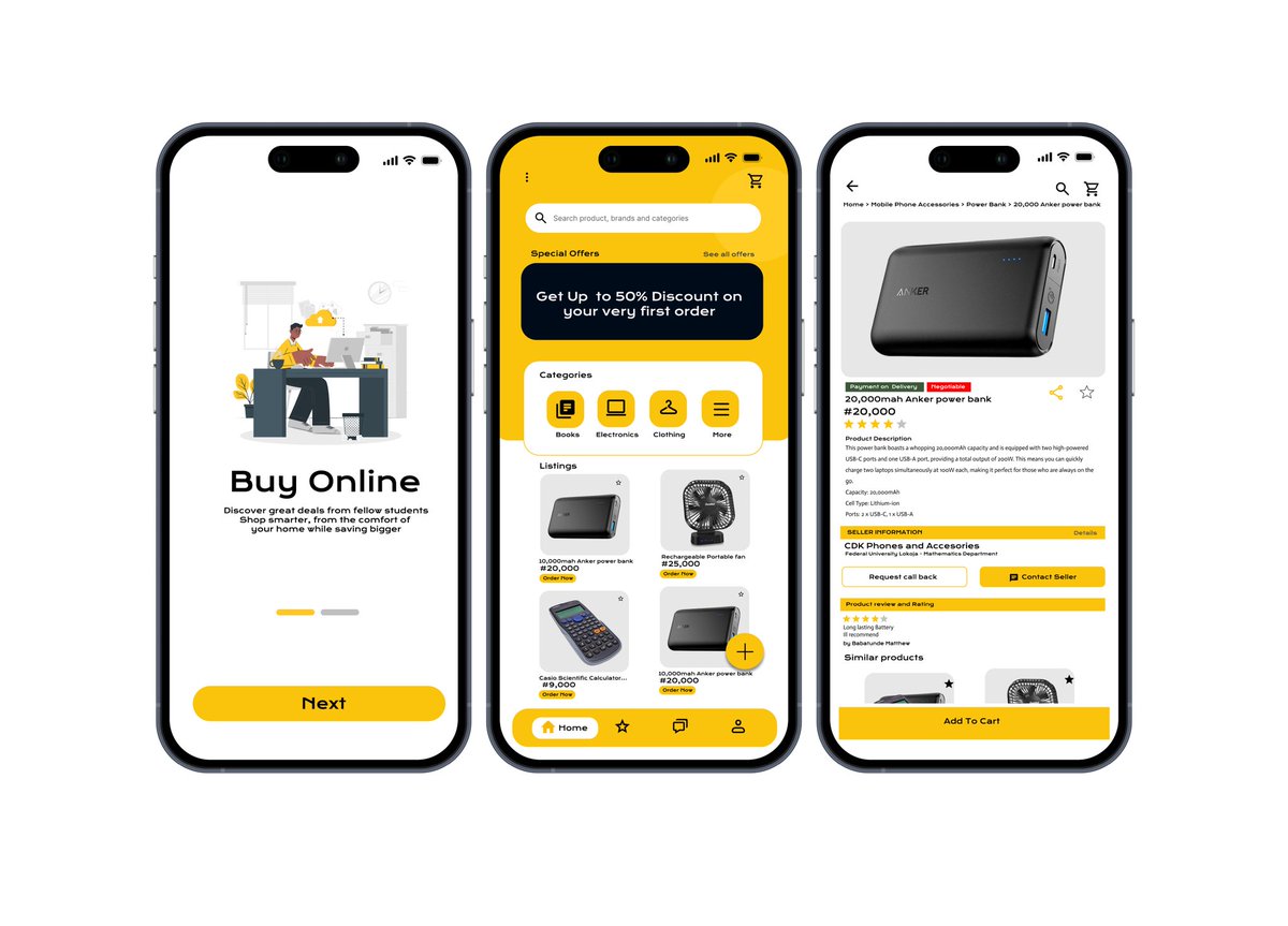 NwanosikeFred's tweet image. Just wrapped up my first UI/UX project 🎨✨
From sketches to screens, seeing my ideas come to life has been such a rewarding experience. Excited for what’s next! #UIUXDesign #FirstProject #DesignJourney