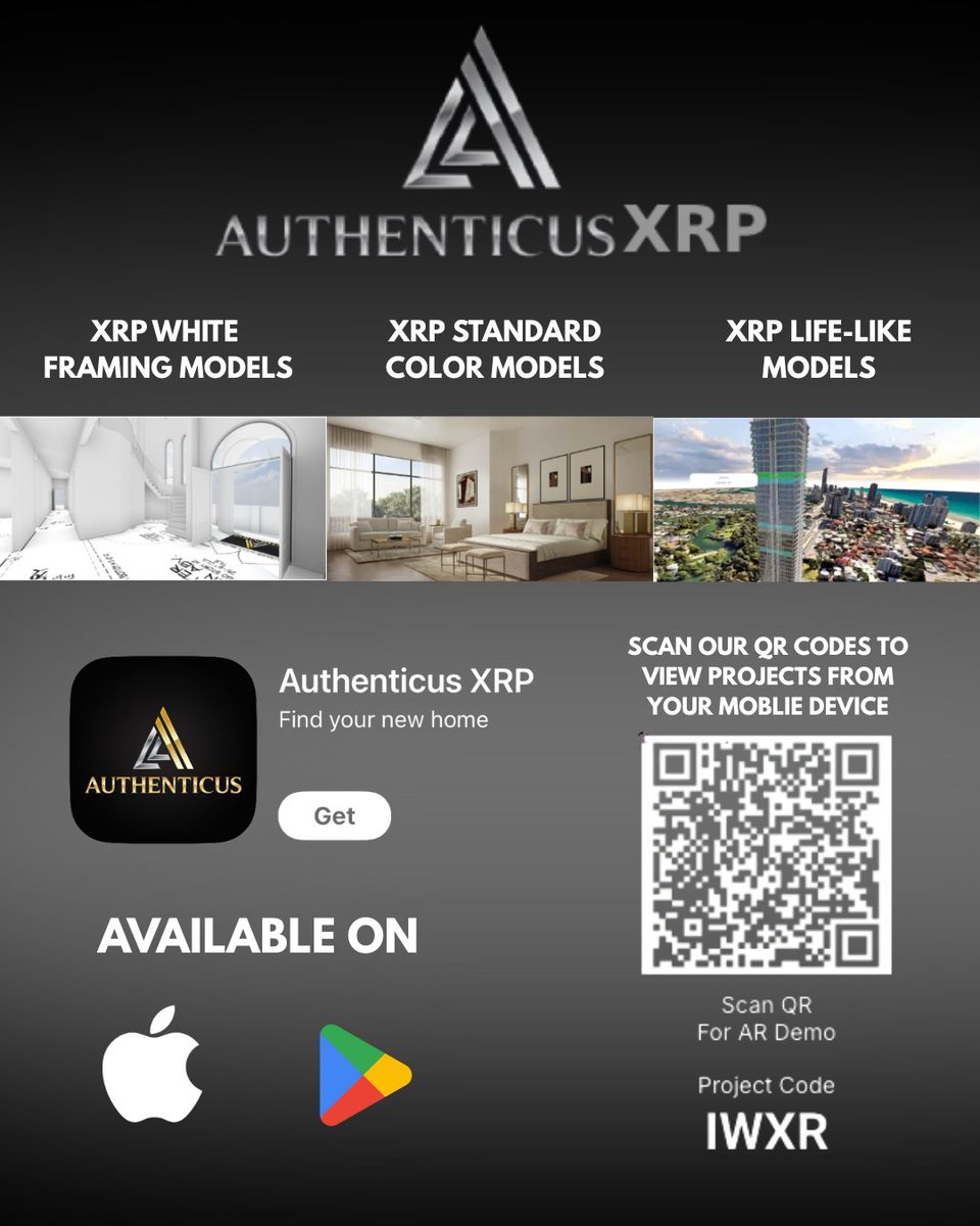 AuthenticusHou's tweet image. The future of design—right in your hands.
Experience immersive 3D visualizations, walk through real projects, and see how Authenticus is transforming design—one scan at a time.

#Authenticus #XRPApp #ImmersiveDesign #DesignInnovation #3DVisualization #LuxuryConstruction